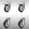 Service Caster 5 Inch SS Thermoplastic Rubber Wheel Top Plate Caster Total Lock Brakes, 2PK SCC-SSTTL20S514-TPRB-2-S-2 - alternate 1